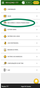 “Como usar o código de bônus Brazino777 - passo 1
